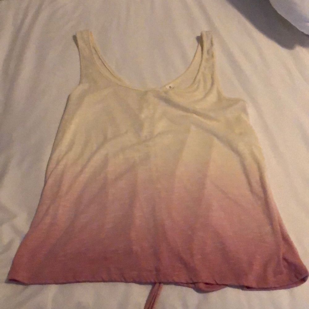 pink and cream ombré tank top